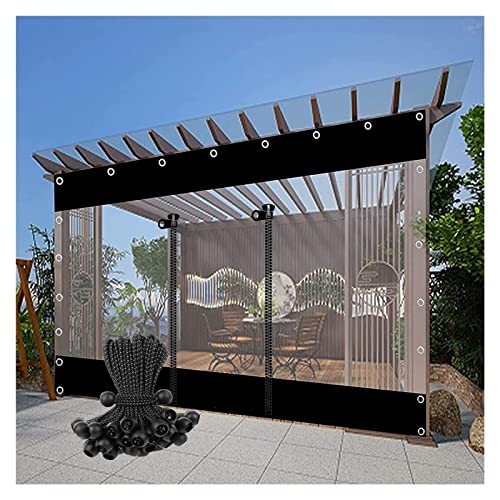WZYJLyds Transparenter Wasserdichter Vorhang mit Rolltor 0,5mm PVC Plane mit Ösen Seitenverkleidung für Den Außenbereich, Pergola, Pavillon, Veranda WZYJLyds Transparenter Wasserdichter Vorhang mit Rolltor 0,5mm PVC Plane mit Ösen Seitenverkleidung für Den Außenbereich, Pergola, Pavillon, Veranda von WZYJLyds