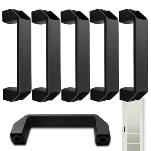 WZYTEU 6 Stück Schwarz Bügelgriff, Nylon Möbelgriffe für Küchenschränke 30 Serie Aluminiumprofil(Bohrlocherabstand: 120mm) von WZYTEU