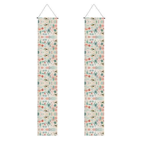 Veranda Banner WZYWHJ Cartoon Baum Druck Dekor Wandbehang Banner Türschild für Outdoor Indoor Yard Party 30,5 x 180,9 cm von WZYWHJ
