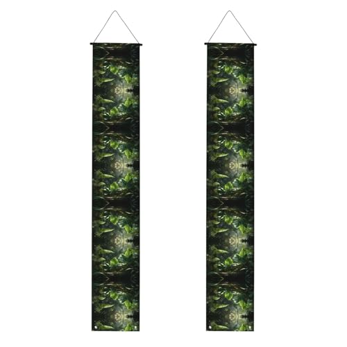 Veranda Banner WZYWHJ Grün Tropische Dschungel Pflanze Drucke Dekor Wandbehang Banner Türschild für Outdoor Indoor Yard Party 30,5 x 180,9 cm von WZYWHJ