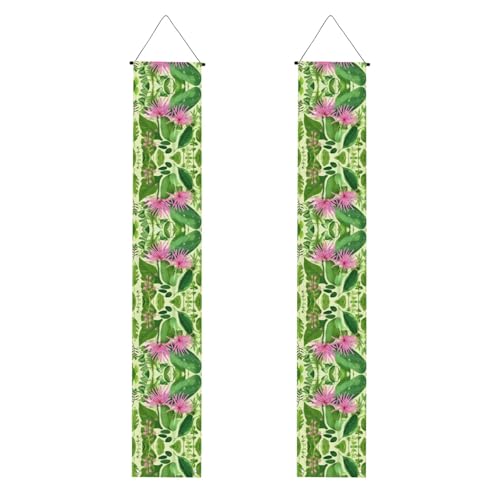 Veranda Banner WZYWHJ Pflanze Blumen Drucke Dekor Wandbehang Banner Türschild für Outdoor Indoor Yard Party 30,5 x 180,9 cm von WZYWHJ