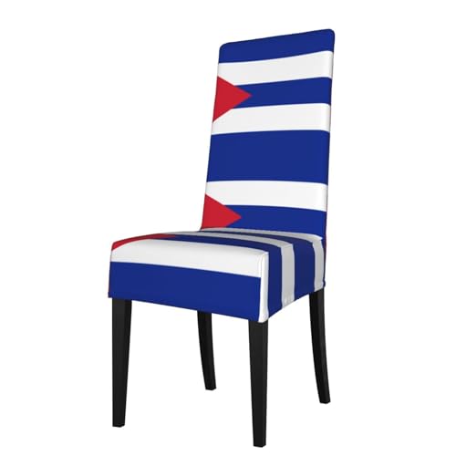 WZYWHJ Abnehmbarer Stuhlbezug mit kubanischer Flagge, schnelle Installation und einfache Wartung, geeignet für quadratische Stuhllehnen von WZYWHJ