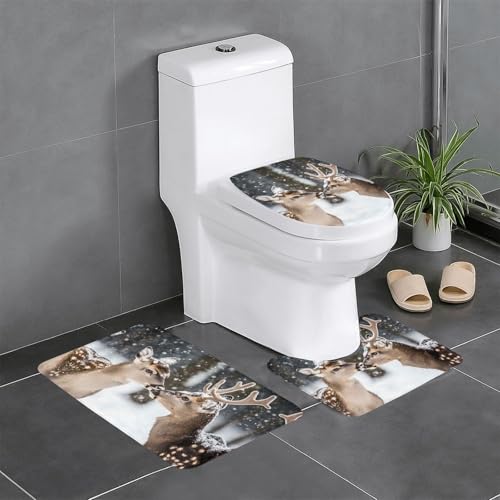 WZYWHJ Badezimmermatten-Set mit 4 Badematten, rutschfest, langlebig, leicht zu reinigen, geeignet für Bad und WC WZYWHJ Badezimmermatten-Set mit 4 Badematten, rutschfest, langlebig, leicht zu reinigen, geeignet für Bad und WC von WZYWHJ