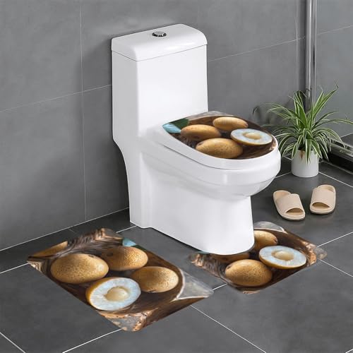 WZYWHJ Badezimmermatten-Set mit Obst-Longan-Muster, hochwertig, 4 Stück, langlebig, leicht zu reinigen, geeignet für Bad und WC WZYWHJ Badezimmermatten-Set mit Obst-Longan-Muster, hochwertig, 4 Stück, langlebig, leicht zu reinigen, geeignet für Bad und WC von WZYWHJ