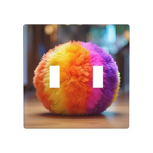 WZYWHJ Bunte Plüschkugeln, thermoplastische Platte für Schalterabdeckung, dekorative Wandplatte, die nicht leicht beschädigt wird WZYWHJ Bunte Plüschkugeln, thermoplastische Platte für Schalterabdeckung, dekorative Wandplatte, die nicht leicht beschädigt wird von WZYWHJ