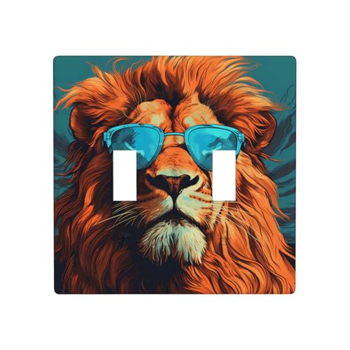 WZYWHJ Cooles Muster der König der Löwen, thermoplastische Platte für Schalterabdeckung, dekorative Wandblende, die nicht leicht beschädigt wird WZYWHJ Cooles Muster der König der Löwen, thermoplastische Platte für Schalterabdeckung, dekorative Wandblende, die nicht leicht beschädigt wird von WZYWHJ