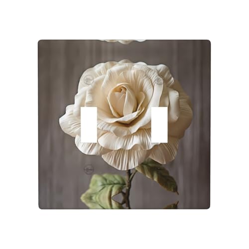 WZYWHJ Cremefarbene Shabby-Rosen-Blumenmuster, thermoplastische Platte für Schalterabdeckung, dekorative Wandplatte, die nicht leicht beschädigt wird WZYWHJ Cremefarbene Shabby-Rosen-Blumenmuster, thermoplastische Platte für Schalterabdeckung, dekorative Wandplatte, die nicht leicht beschädigt wird von WZYWHJ