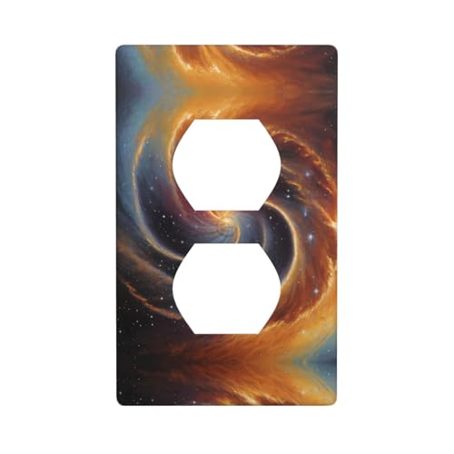 WZYWHJ Dekorative Wandplatte mit Doppelsteckdose, einfach zu installieren, ideal für Wohn- und Geschäftsbereiche, 11,4 x 7,9 cm, Sternring-Wirbelmuster WZYWHJ Dekorative Wandplatte mit Doppelsteckdose, einfach zu installieren, ideal für Wohn- und Geschäftsbereiche, 11,4 x 7,9 cm, Sternring-Wirbelmuster von WZYWHJ