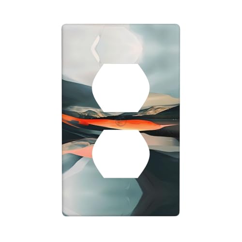 WZYWHJ Dekorative Wandplatte mit Doppelsteckdose, einfach zu installieren, ideal für Wohn- und Geschäftsbereiche, 11,4 x 7,9 cm, abstrakte Landschaftsdrucke WZYWHJ Dekorative Wandplatte mit Doppelsteckdose, einfach zu installieren, ideal für Wohn- und Geschäftsbereiche, 11,4 x 7,9 cm, abstrakte Landschaftsdrucke von WZYWHJ