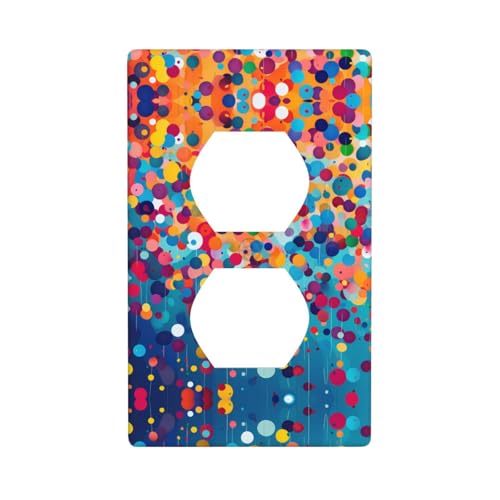 WZYWHJ Dekorative Wandplatte mit Doppelsteckdose, einfach zu installieren, ideal für Wohn- und Geschäftsbereiche, 11,4 x 7,9 cm, gepunktetes Ballonbild WZYWHJ Dekorative Wandplatte mit Doppelsteckdose, einfach zu installieren, ideal für Wohn- und Geschäftsbereiche, 11,4 x 7,9 cm, gepunktetes Ballonbild von WZYWHJ