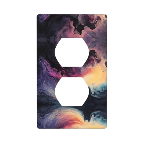 WZYWHJ Dekorative Wandplatte mit Doppelsteckdose, einfach zu installieren, ideal für Wohn- und Gewerbebereiche, 11,4 x 7,9 cm, Flüssigkeitswellenmuster WZYWHJ Dekorative Wandplatte mit Doppelsteckdose, einfach zu installieren, ideal für Wohn- und Gewerbebereiche, 11,4 x 7,9 cm, Flüssigkeitswellenmuster von WZYWHJ