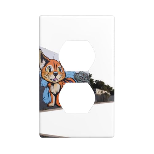WZYWHJ Dekorative Wandplatte mit Doppelsteckdose, einfach zu installieren, ideal für Wohn- und Gewerbebereiche, 11,4 x 7,9 cm, Kätzchen-Wandgemälde WZYWHJ Dekorative Wandplatte mit Doppelsteckdose, einfach zu installieren, ideal für Wohn- und Gewerbebereiche, 11,4 x 7,9 cm, Kätzchen-Wandgemälde von WZYWHJ