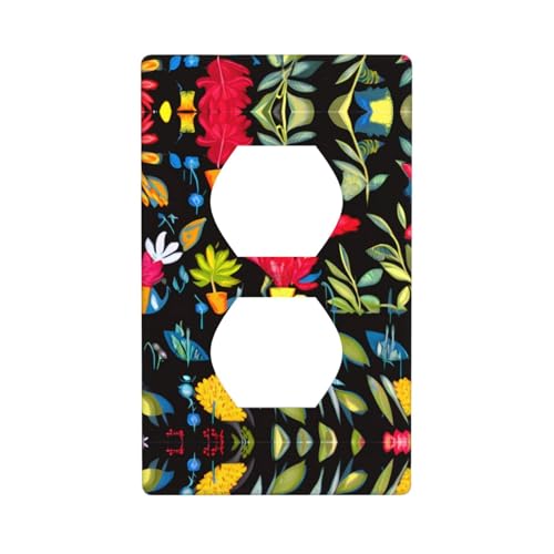 WZYWHJ Dekorative Wandplatte mit Doppelsteckdose, einfach zu installieren, ideal für Wohn- und Gewerbebereiche, 11,4 x 7,9 cm, Musterbild WZYWHJ Dekorative Wandplatte mit Doppelsteckdose, einfach zu installieren, ideal für Wohn- und Gewerbebereiche, 11,4 x 7,9 cm, Musterbild von WZYWHJ