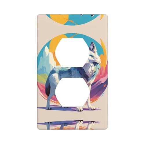 WZYWHJ Dekorative Wandplatte mit Doppelsteckdose, einfach zu installieren, ideal für Wohn- und Gewerbebereiche, 11,4 x 7,9 cm, National Geographic Wolfsdrucke WZYWHJ Dekorative Wandplatte mit Doppelsteckdose, einfach zu installieren, ideal für Wohn- und Gewerbebereiche, 11,4 x 7,9 cm, National Geographic Wolfsdrucke von WZYWHJ