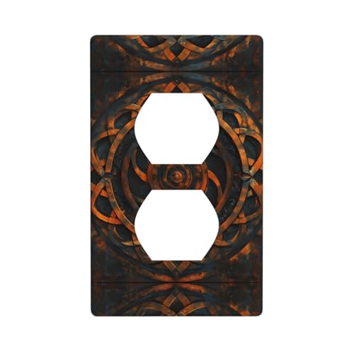 WZYWHJ Dekorative Wandplatte mit Doppelsteckdose, einfach zu installieren, ideal für Wohn- und Gewerbebereiche, 11,4 x 7,9 cm, Retro-Muster WZYWHJ Dekorative Wandplatte mit Doppelsteckdose, einfach zu installieren, ideal für Wohn- und Gewerbebereiche, 11,4 x 7,9 cm, Retro-Muster von WZYWHJ