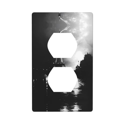 WZYWHJ Dekorative Wandplatte mit Doppelsteckdose, einfach zu installieren, ideal für Wohn- und Gewerbebereiche, 11,4 x 7,9 cm, Schwarz WZYWHJ Dekorative Wandplatte mit Doppelsteckdose, einfach zu installieren, ideal für Wohn- und Gewerbebereiche, 11,4 x 7,9 cm, Schwarz von WZYWHJ