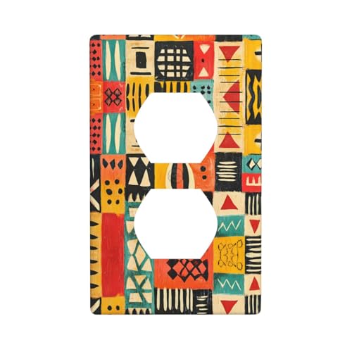 WZYWHJ Dekorative Wandplatte mit Doppelsteckdose, einfach zu installieren, ideal für Wohn- und Gewerbebereiche, 11,4 x 7,9 cm, Totembild WZYWHJ Dekorative Wandplatte mit Doppelsteckdose, einfach zu installieren, ideal für Wohn- und Gewerbebereiche, 11,4 x 7,9 cm, Totembild von WZYWHJ