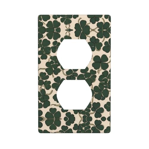 WZYWHJ Dekorative Wandplatte mit Doppelsteckdose, einfach zu installieren, ideal für Wohn- und Gewerbebereiche, 11,4 x 7,9 cm, keltisches Kleeblatt WZYWHJ Dekorative Wandplatte mit Doppelsteckdose, einfach zu installieren, ideal für Wohn- und Gewerbebereiche, 11,4 x 7,9 cm, keltisches Kleeblatt von WZYWHJ