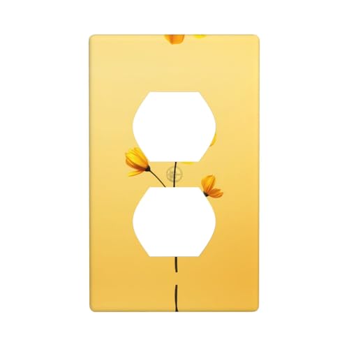 WZYWHJ Dekorative Wandplatte mit Doppelsteckdose, einfach zu installieren, ideal für Wohn- und Gewerbebereiche, 11,4 x 7,9 cm, kleines gelbes Blumenbild WZYWHJ Dekorative Wandplatte mit Doppelsteckdose, einfach zu installieren, ideal für Wohn- und Gewerbebereiche, 11,4 x 7,9 cm, kleines gelbes Blumenbild von WZYWHJ
