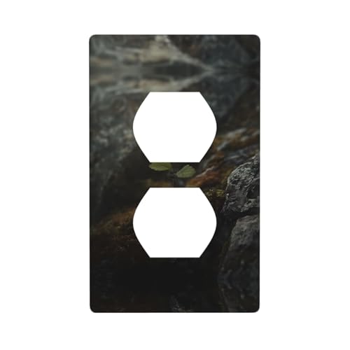 WZYWHJ Dekorative Wandplatte mit Doppelsteckdose, einfach zu installieren, ideal für Wohn- und Gewerbebereiche, 11,4 x 7,9 cm, unbekanntes Blumenbild von WZYWHJ