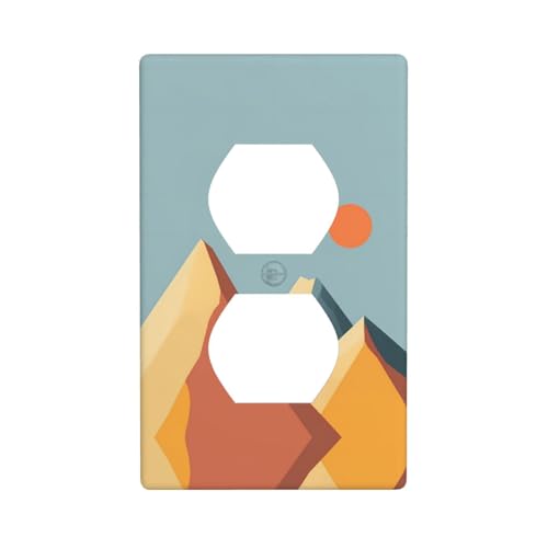 WZYWHJ Dekorative Wandplatte mit Doppelsteckdose, einfach zu installieren, ideal für Wohn- und Gewerbebereiche, 11,4 x 7,9 cm von WZYWHJ