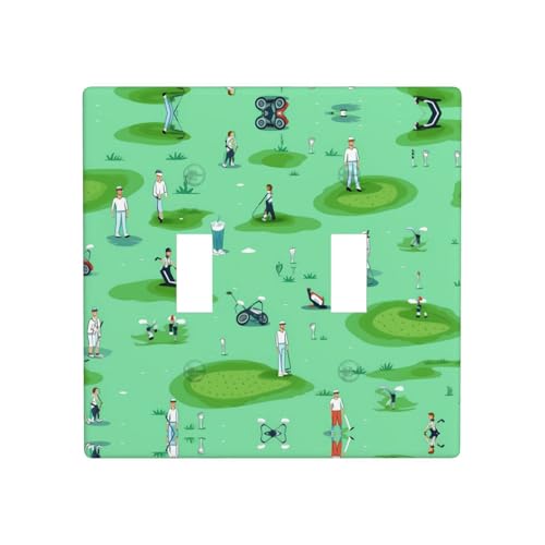 WZYWHJ Dekorative Wandplatte mit Golfmotiv auf dem Rasen, 11,4 x 11,4 cm, langlebig und stilvoll für Wohn- und Gewerbebereiche von WZYWHJ