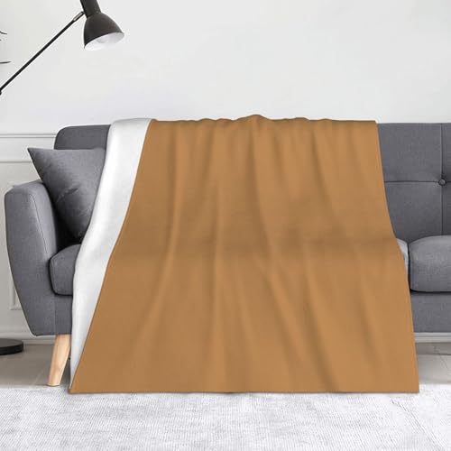 WZYWHJ Die einfarbigen Flanelldecken mit braunem Muster sind super weich, warm und leicht, geeignet für Sofas und Betten von WZYWHJ
