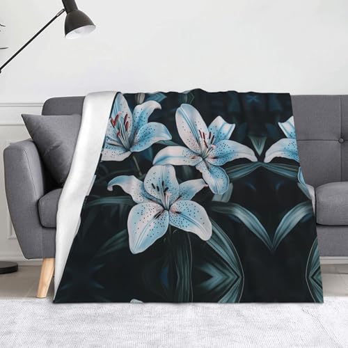 WZYWHJ Die schönen Flanelldecken mit Lilienmuster sind super weich, warm und leicht, geeignet für Sofas und Betten WZYWHJ Die schönen Flanelldecken mit Lilienmuster sind super weich, warm und leicht, geeignet für Sofas und Betten von WZYWHJ