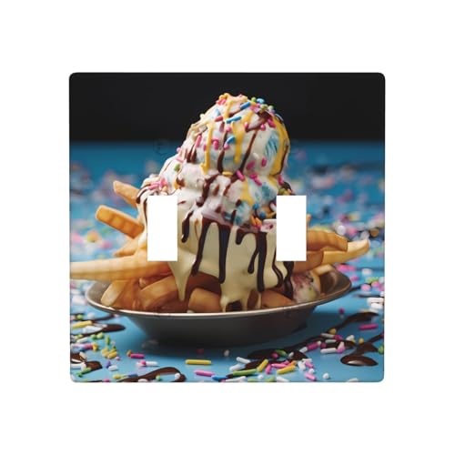 WZYWHJ Eiscreme-Pommes-Muster, thermoplastische Platte für Schalterabdeckung, dekorative Wandplatte, die nicht leicht beschädigt wird von WZYWHJ