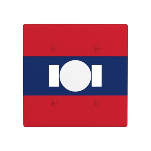 WZYWHJ Flagge von Laos, thermoplastische Platte für Schalterabdeckung, dekorative Wandblende, die nicht leicht beschädigt wird WZYWHJ Flagge von Laos, thermoplastische Platte für Schalterabdeckung, dekorative Wandblende, die nicht leicht beschädigt wird von WZYWHJ