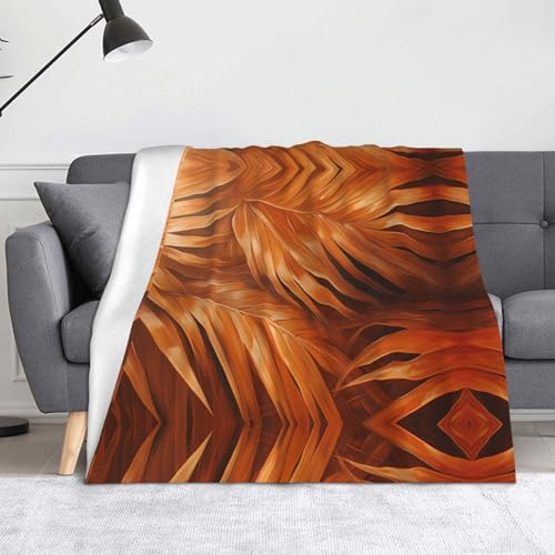 WZYWHJ Flanelldecke mit tiefgelben Blättern, weiche und strapazierfähige Winterdecke für Zuhause und Reisen von WZYWHJ