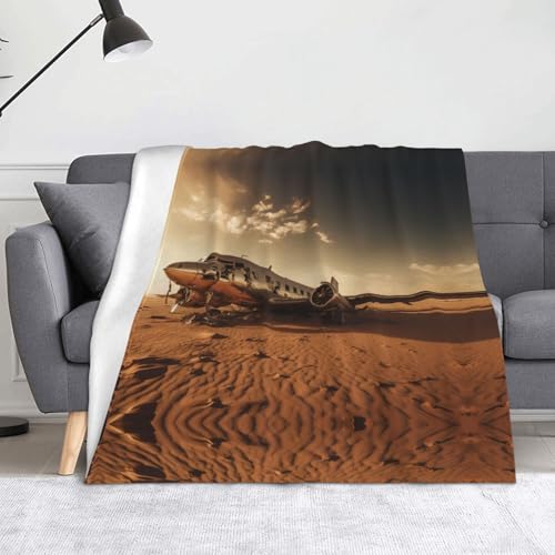 WZYWHJ Flanelldecke mit zerfallenden Flugzeugen, weiche und strapazierfähige Winterdecke für Zuhause und Reisen von WZYWHJ
