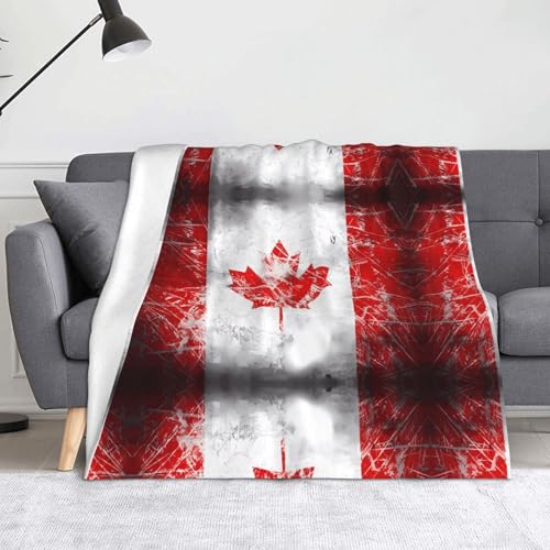 WZYWHJ Flanelldecken mit Kanada-Flaggenmuster sind super weich, warm und leicht, geeignet für Sofas und Betten von WZYWHJ