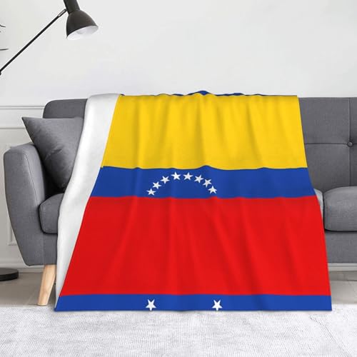 WZYWHJ Flanelldecken mit Venezuela-Flaggenmuster sind super weich, warm und leicht, geeignet für Sofas und Betten von WZYWHJ