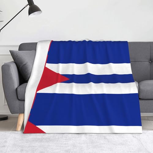 WZYWHJ Flanelldecken mit kubanischem Flaggenmuster sind super weich, warm und leicht, geeignet für Sofas und Betten von WZYWHJ