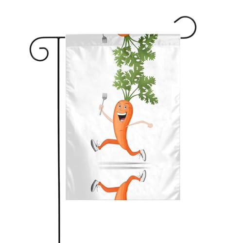 WZYWHJ Gartenflagge Karotte mit Gabel, 30,5 x 45,7 cm, für eine modische Outdoor-Umgebung WZYWHJ Gartenflagge Karotte mit Gabel, 30,5 x 45,7 cm, für eine modische Outdoor-Umgebung von WZYWHJ
