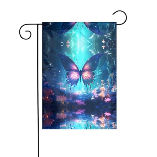 WZYWHJ Gartenflagge mit neugierigem Schmetterlingsmuster, 30,5 x 45,7 cm, für eine modische Outdoor-Umgebung WZYWHJ Gartenflagge mit neugierigem Schmetterlingsmuster, 30,5 x 45,7 cm, für eine modische Outdoor-Umgebung von WZYWHJ