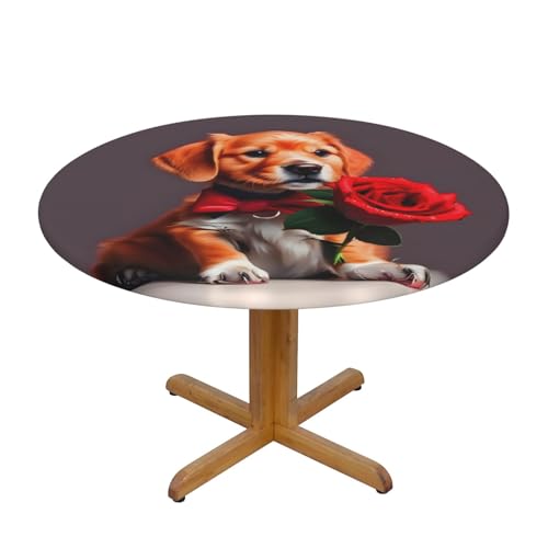 WZYWHJ Gentleman-Like Dog Pattern Round Table Cloth Waterproof Resistant Wrinkle Resistant for Dining Table Decor Tablecloth WZYWHJ Gentleman-Like Dog Pattern Round Table Cloth Waterproof Resistant Wrinkle Resistant for Dining Table Decor Tablecloth von WZYWHJ
