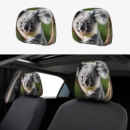 WZYWHJ Grünes Blatt Koala Druck Auto Kissenbezug 2 Stück Sitzbezug Zubehör Schutzhülle Universal WZYWHJ Grünes Blatt Koala Druck Auto Kissenbezug 2 Stück Sitzbezug Zubehör Schutzhülle Universal von WZYWHJ