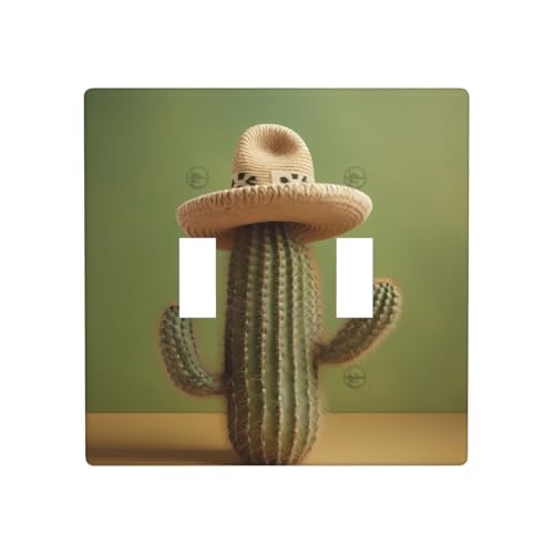 WZYWHJ Kaktus im Strohhutmuster, thermoplastische Platte für Schalterabdeckung, dekorative Wandplatte, die nicht leicht beschädigt wird WZYWHJ Kaktus im Strohhutmuster, thermoplastische Platte für Schalterabdeckung, dekorative Wandplatte, die nicht leicht beschädigt wird von WZYWHJ