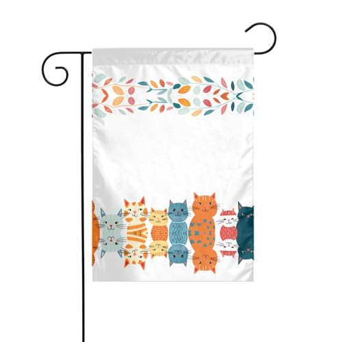 WZYWHJ Katzen-Bilderrahmen, Druckdekoration, Gartenflagge, 30,5 x 45,7 cm, für eine modische Outdoor-Umgebung von WZYWHJ