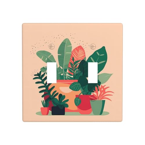 WZYWHJ Kleine grüne Pflanzen für den Innenbereich, thermoplastische Platte für Schalterabdeckung, dekorative Wandplatte, die nicht leicht beschädigt wird WZYWHJ Kleine grüne Pflanzen für den Innenbereich, thermoplastische Platte für Schalterabdeckung, dekorative Wandplatte, die nicht leicht beschädigt wird von WZYWHJ