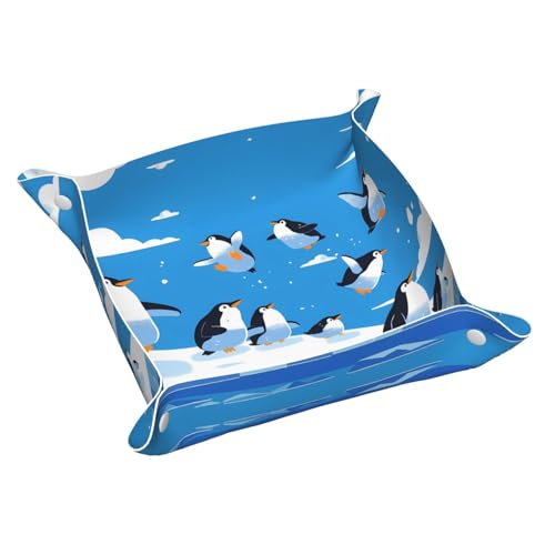WZYWHJ Leder-Ablagetablett für Nachttisch, Schreibtisch, Schminktisch und mehr – leicht zu reinigende kleine Pinguine auf Eisberg-Drucken WZYWHJ Leder-Ablagetablett für Nachttisch, Schreibtisch, Schminktisch und mehr – leicht zu reinigende kleine Pinguine auf Eisberg-Drucken von WZYWHJ