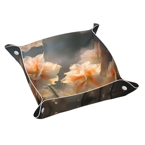 WZYWHJ Leder-Ablagetablett für Nachttisch, Schreibtisch, Schminktisch und mehr – leicht zu reinigender kleiner Blumenstrauß mit Wassertropfen-Aufdrucken WZYWHJ Leder-Ablagetablett für Nachttisch, Schreibtisch, Schminktisch und mehr – leicht zu reinigender kleiner Blumenstrauß mit Wassertropfen-Aufdrucken von WZYWHJ
