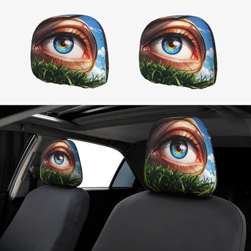 WZYWHJ Mysterious Eye Printing Auto Kissenbezug 2 Stück Sitzbezug Zubehör Schutzhülle Universal WZYWHJ Mysterious Eye Printing Auto Kissenbezug 2 Stück Sitzbezug Zubehör Schutzhülle Universal von WZYWHJ