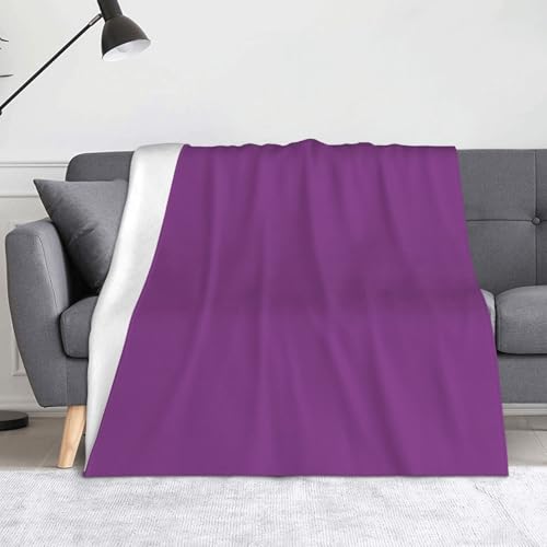 WZYWHJ Platycodon Flanelldecken mit violettem Muster sind super weich, warm und leicht, geeignet für Sofas und Betten von WZYWHJ
