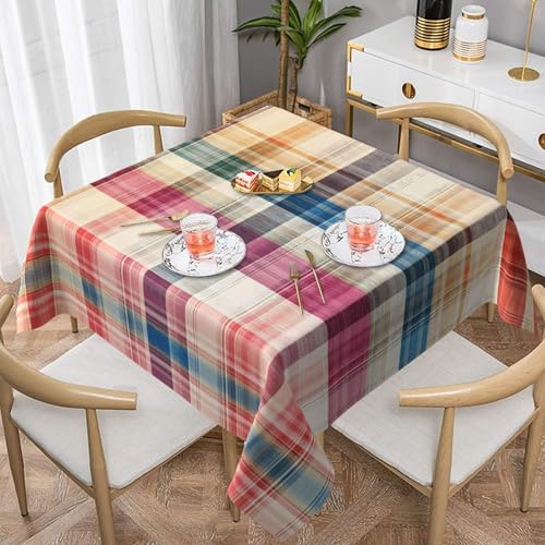 WZYWHJ Quadratische dekorative Tischdecke, 152,4 x 152,4 cm, waschbare und wiederverwendbare Stofflinien, Drucke WZYWHJ Quadratische dekorative Tischdecke, 152,4 x 152,4 cm, waschbare und wiederverwendbare Stofflinien, Drucke von WZYWHJ