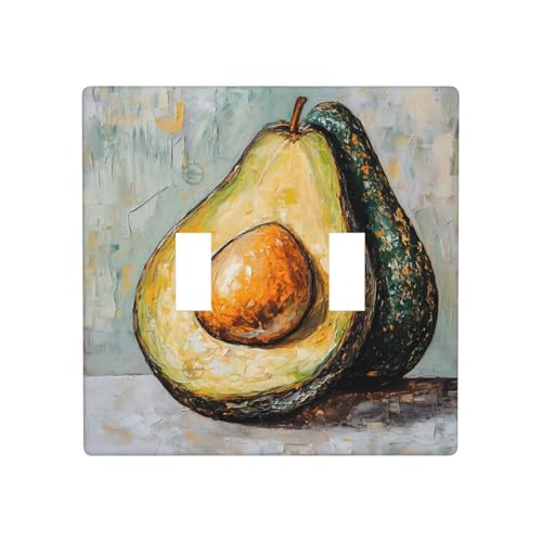 WZYWHJ Rückseite an Rücken Avocado-Muster, thermoplastische Platte für Schalterabdeckung, dekorative Wandplatte, die nicht leicht beschädigt wird WZYWHJ Rückseite an Rücken Avocado-Muster, thermoplastische Platte für Schalterabdeckung, dekorative Wandplatte, die nicht leicht beschädigt wird von WZYWHJ