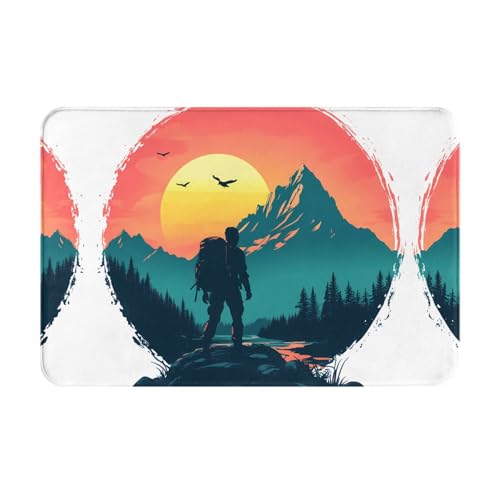 WZYWHJ Rutschfeste Fußmatte, 40,6 x 61 cm, leicht zu reinigen, geeignet für Haustür, Wohnzimmer, Badezimmer, Bergsteigen WZYWHJ Rutschfeste Fußmatte, 40,6 x 61 cm, leicht zu reinigen, geeignet für Haustür, Wohnzimmer, Badezimmer, Bergsteigen von WZYWHJ