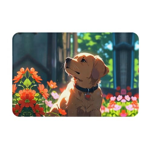 WZYWHJ Rutschfeste Fußmatte, 40,6 x 61 cm, leicht zu reinigen, geeignet für Haustür, Wohnzimmer, Badezimmer, Blumen und Welpen WZYWHJ Rutschfeste Fußmatte, 40,6 x 61 cm, leicht zu reinigen, geeignet für Haustür, Wohnzimmer, Badezimmer, Blumen und Welpen von WZYWHJ